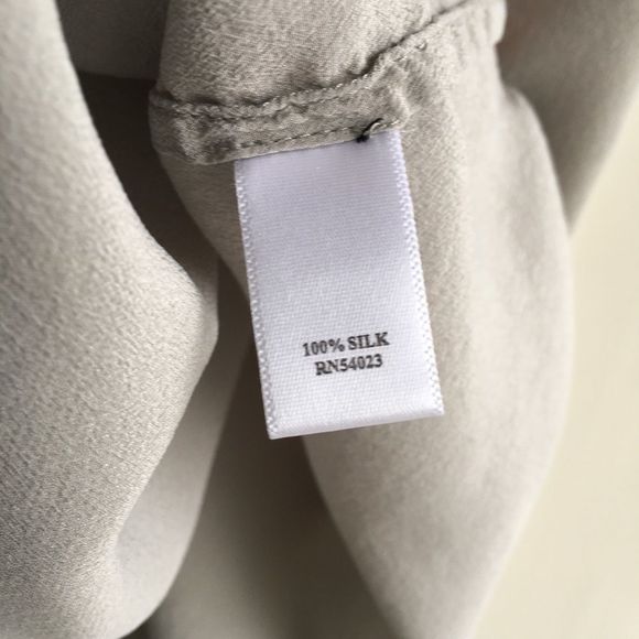 Banana Republic XS pure silk sleeveless grey cami top camisole braided straps​ - Picture 6 of 11